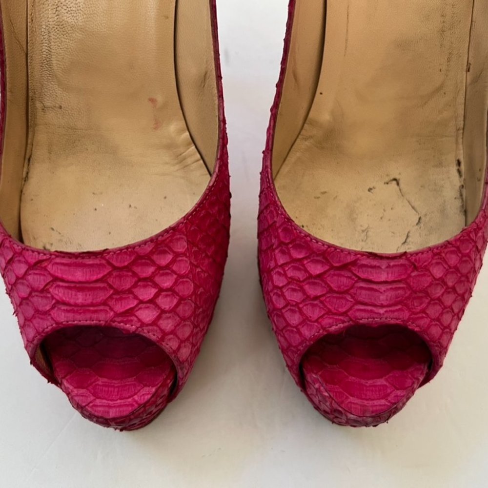 Christian Loboutin Altadama 140 snake pink pump shoes size 39 - Picture 10 of 12
